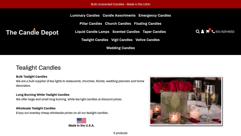 Bulk Wholesale Tea Light Candles