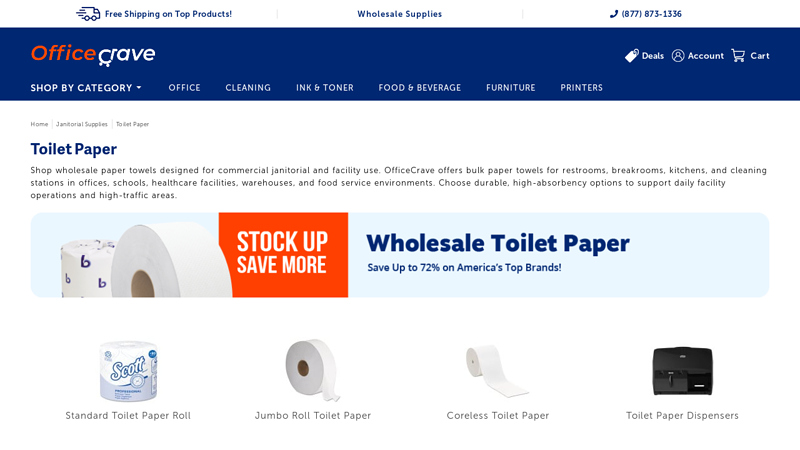 Bulk & Wholesale Toilet Paper