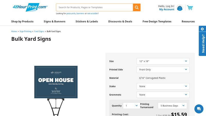 Bulk Yard Signs: Screen and Full Color Printing Options