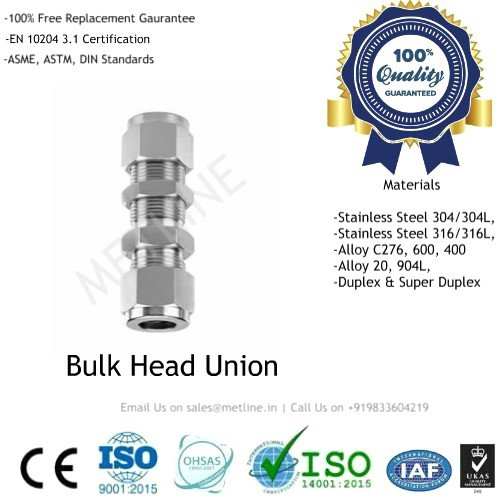 Bulkhead Pipe Fittings Stainless industry insight