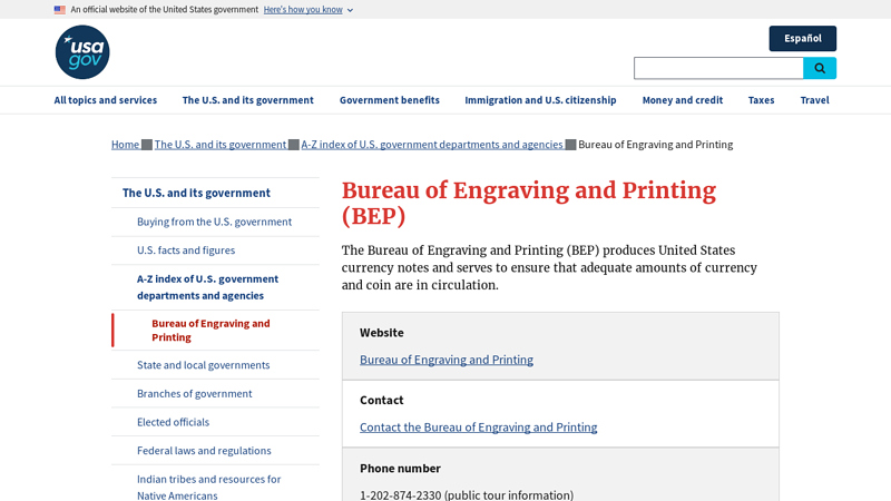 Bureau of Engraving and Printing (BEP)