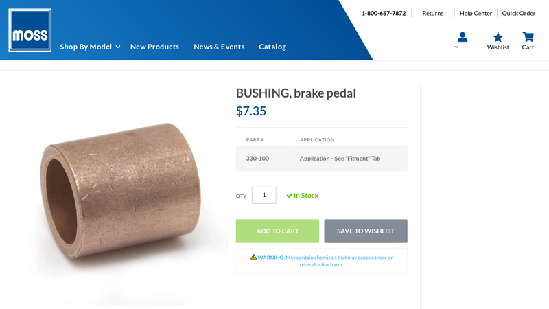 BUSHING, brake pedal