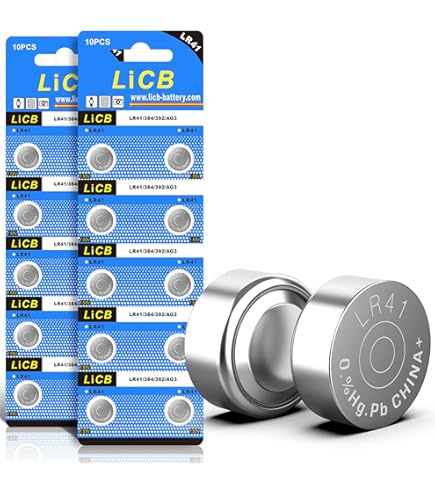 Button cell batteries, Type LR 44, 1.5 Volt (4 off)