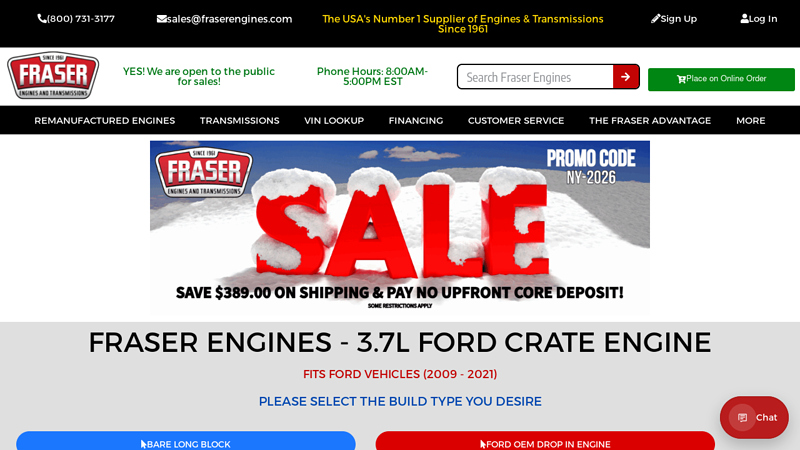 Buy a 3.7L Ford Remanufactured Engine Here