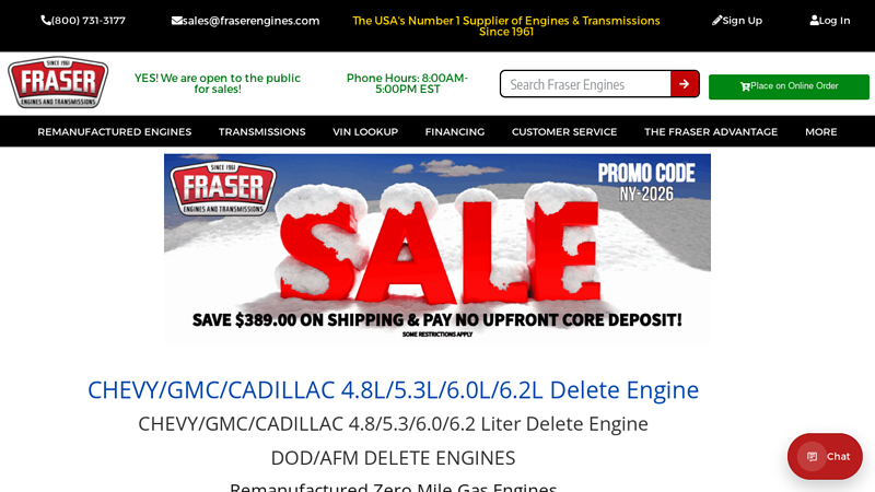 Buy a GMC/Chevy/Cadillac DOD/AFM Remanufactured Engine Here