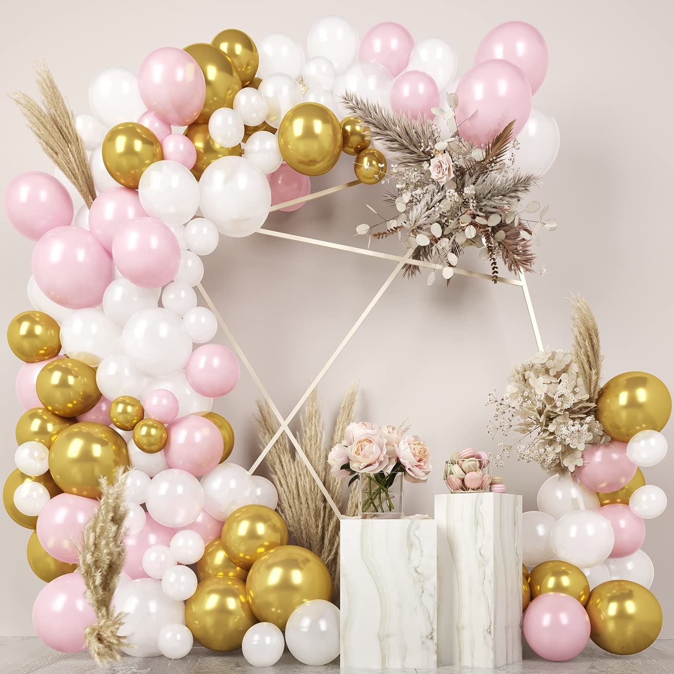 Buy Balloon Garland Arch Kit Gold Pink for only 12 USD by Vellax