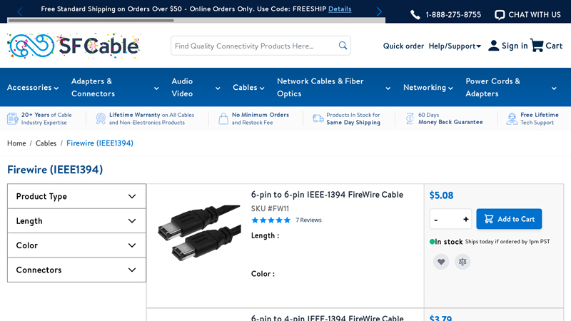 Buy Firewire (IEEE1394) Cables Online
