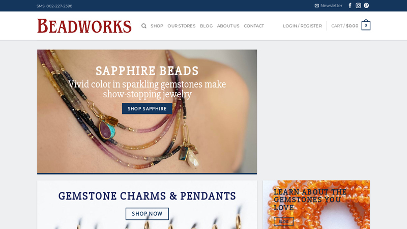 Buy Gemstone Charms & Gemstone Beads at Beadworks