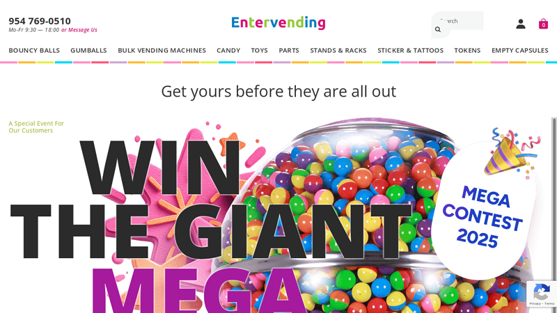 Buy gumball machines, vending toys, bouncy balls and candy online