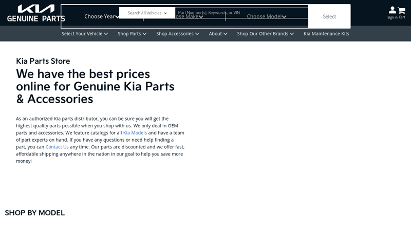 Buy OEM Kia Parts Online