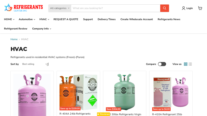 Buy Online HVAC Refrigerant