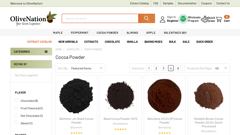 Buy Organic cocoa powder in Bulk