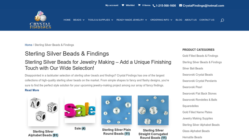 Buy Sterling Silver Beads & Findings for Jewelry Making