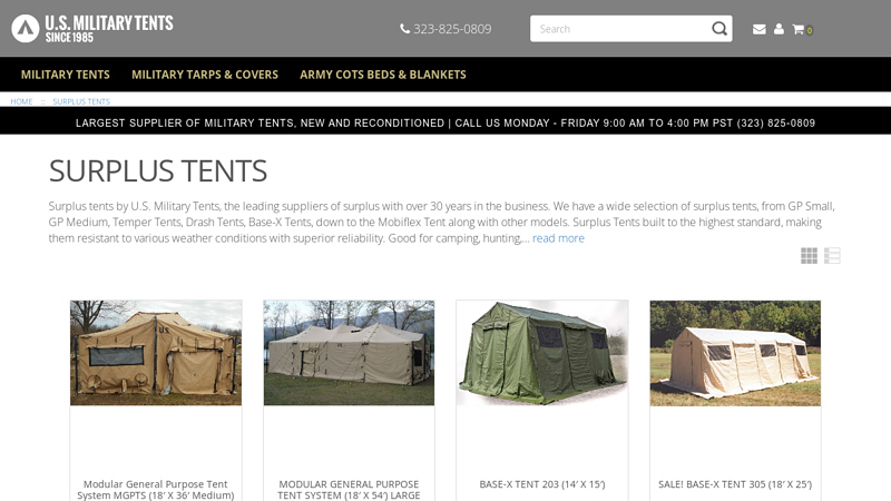 Buy Surplus Tents