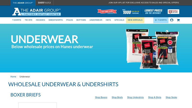 Buy Wholesale Underwear & Undershirts