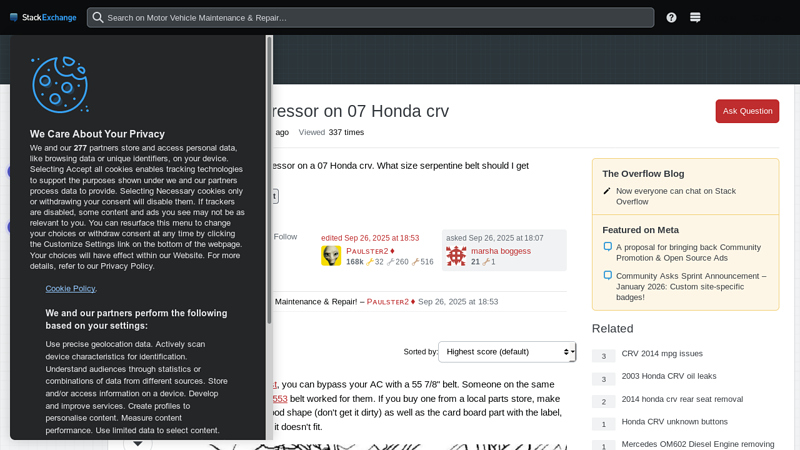 Bypassing ac compressor on 07 Honda crv