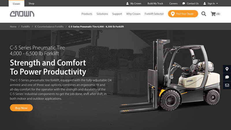 C-5 Internal Combustion Pneumatic Tire Forklift