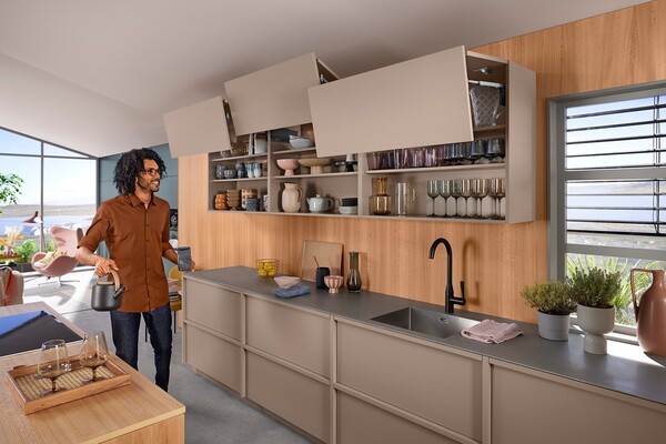 Cabinet hardware by Blum for modern living spaces