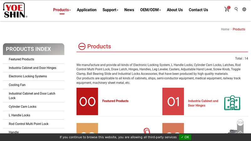 Cabinet Locks and Latches Suppliers by Taiwan Yoe Shin Corporation