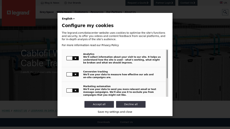 Cablofil Wire Mesh Cable Tray