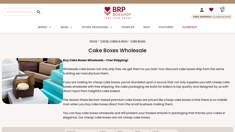 Cake Boxes Wholesale