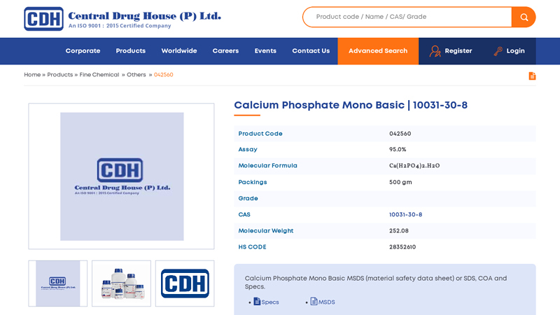Calcium Phosphate Mono Basic