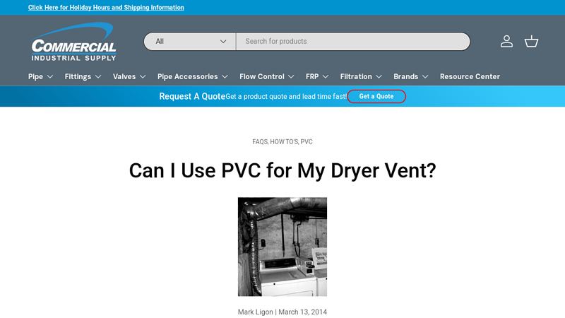 Can I Use PVC for My Dryer Vent?