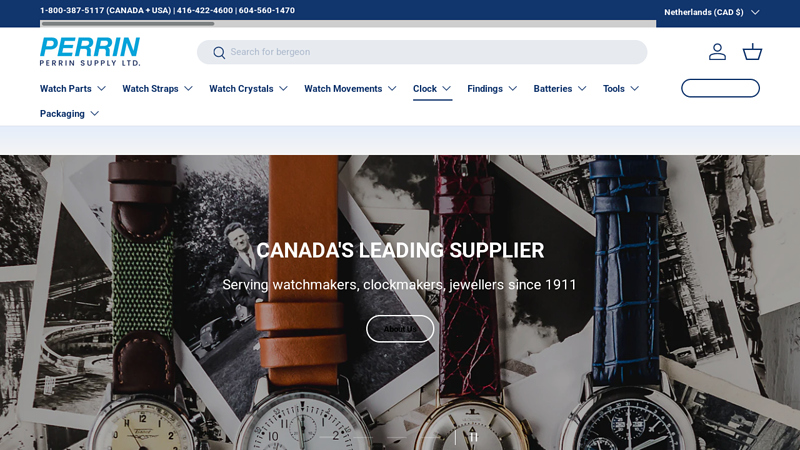 Canada's leading supplier for watch, clock and jewellery parts