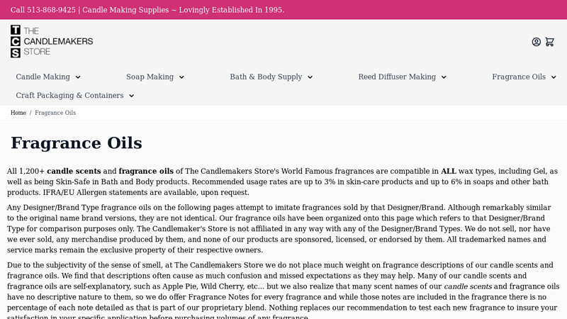 Candle Fragrance Oils