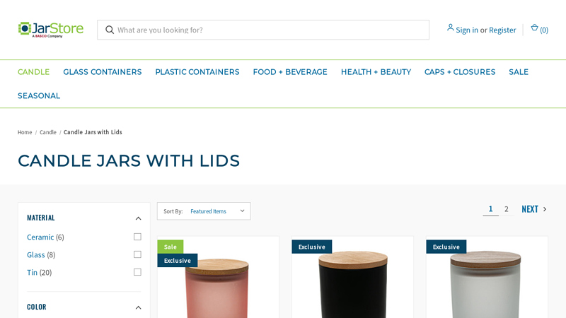 Candle Jars with Lids