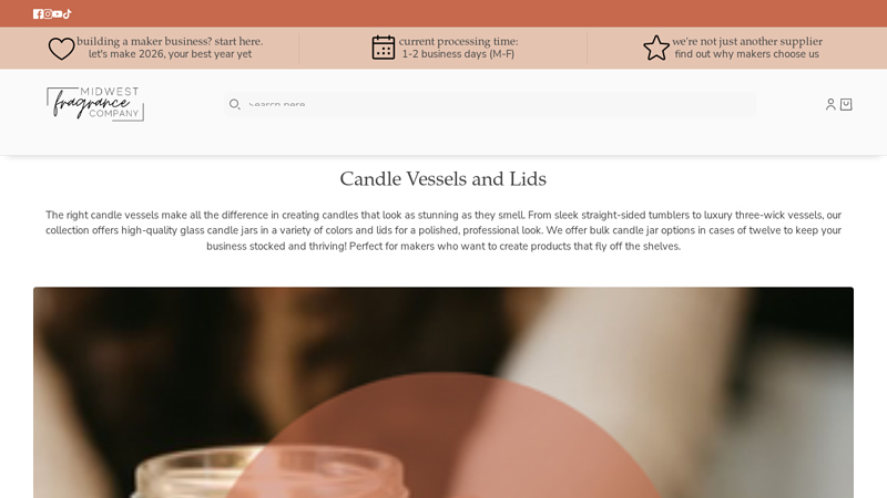 Candle Vessels And Lids