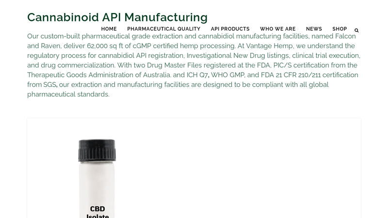 Cannabidiol Manufacturer