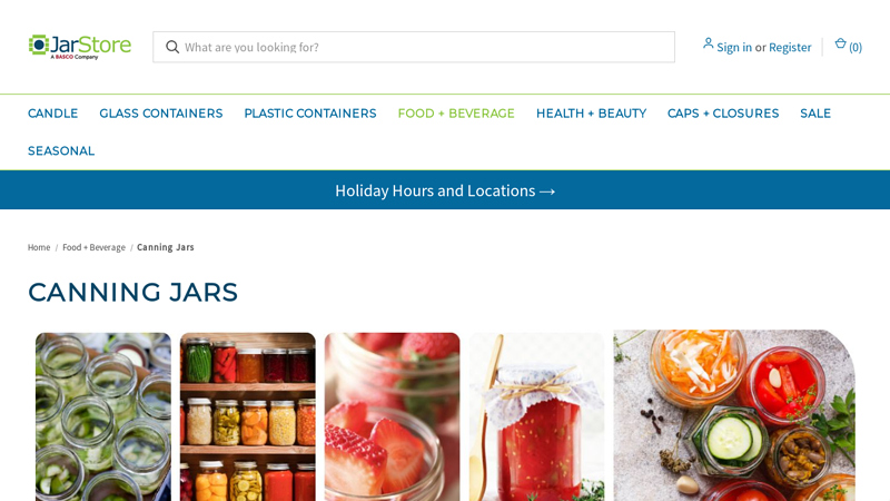 Canning Jars and Lids