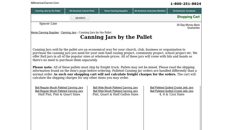 Canning Jars by the Pallet