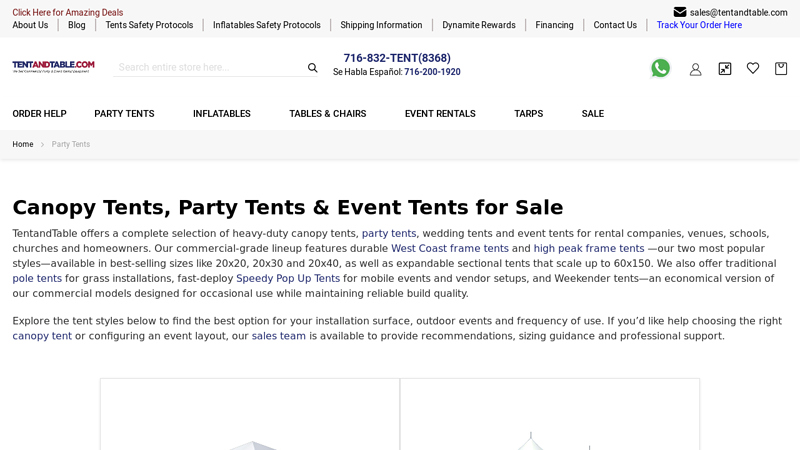 Canopy Tents for Sale