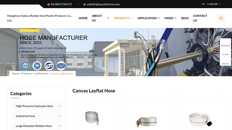 Canvas Layflat Hose at Low Price