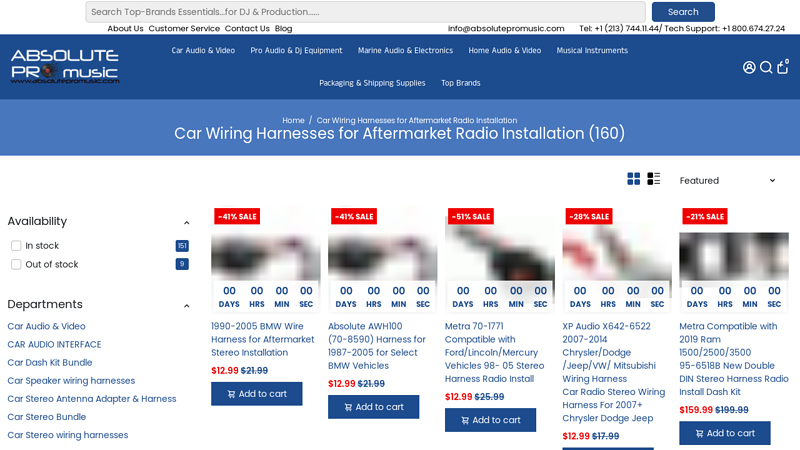 Car Wiring Harnesses for Aftermarket Radio Installation