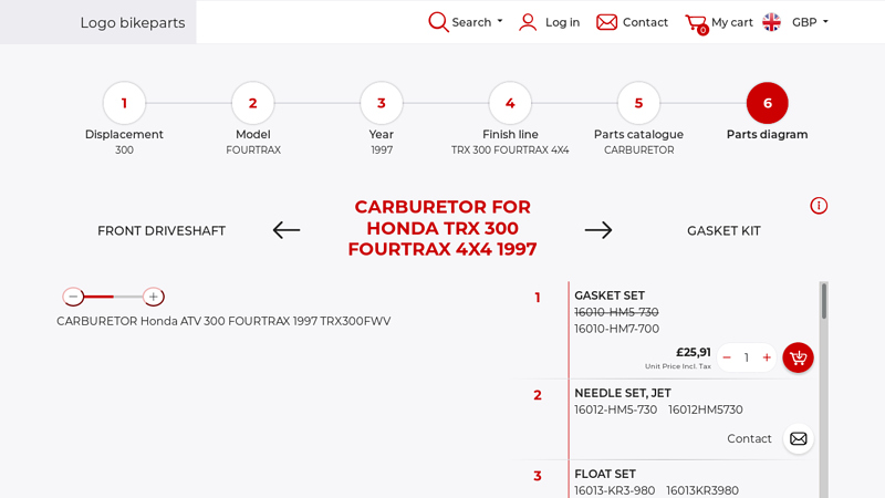 Carburetor for Honda TRX 300 FOURTRAX 4X4 1997