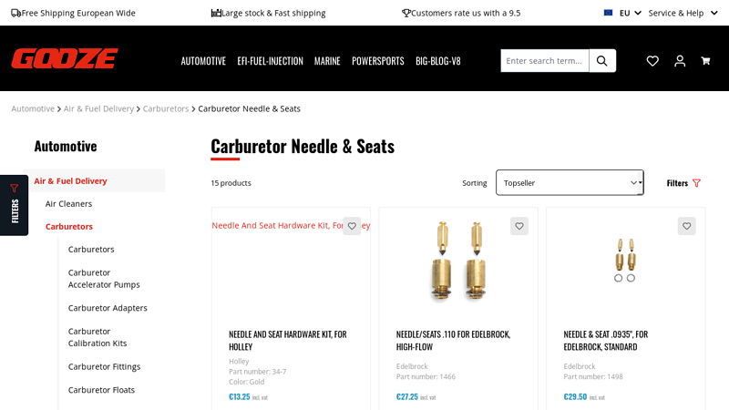 Carburetor Needle & Seats