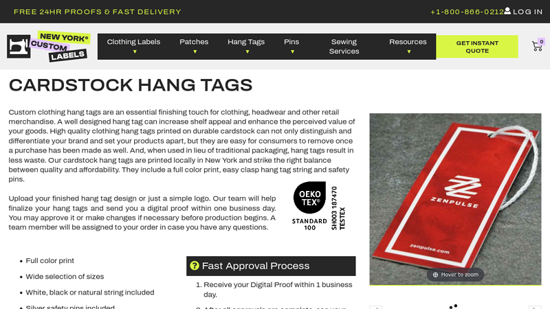 Cardstock Hang Tags custom t-shirts