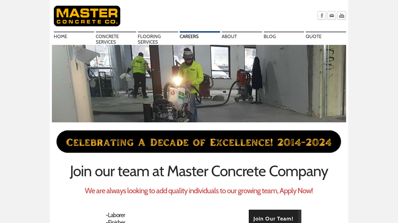 Careers at Master Concrete Company