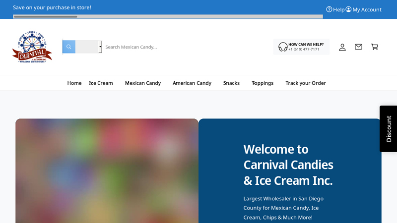 Carnival Candies & Ice Cream