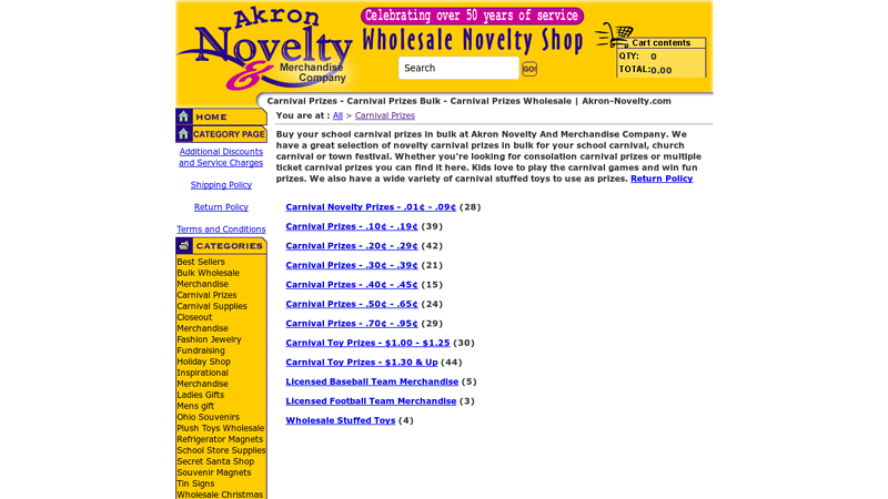 Carnival Prizes Wholesale