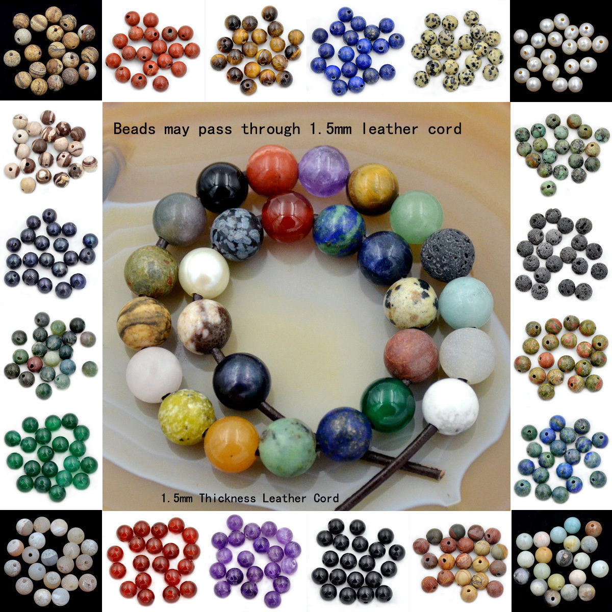 Carved Gemstone Beads