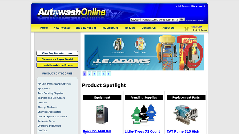 Carwash Systems, Equipment, Parts and Supplies