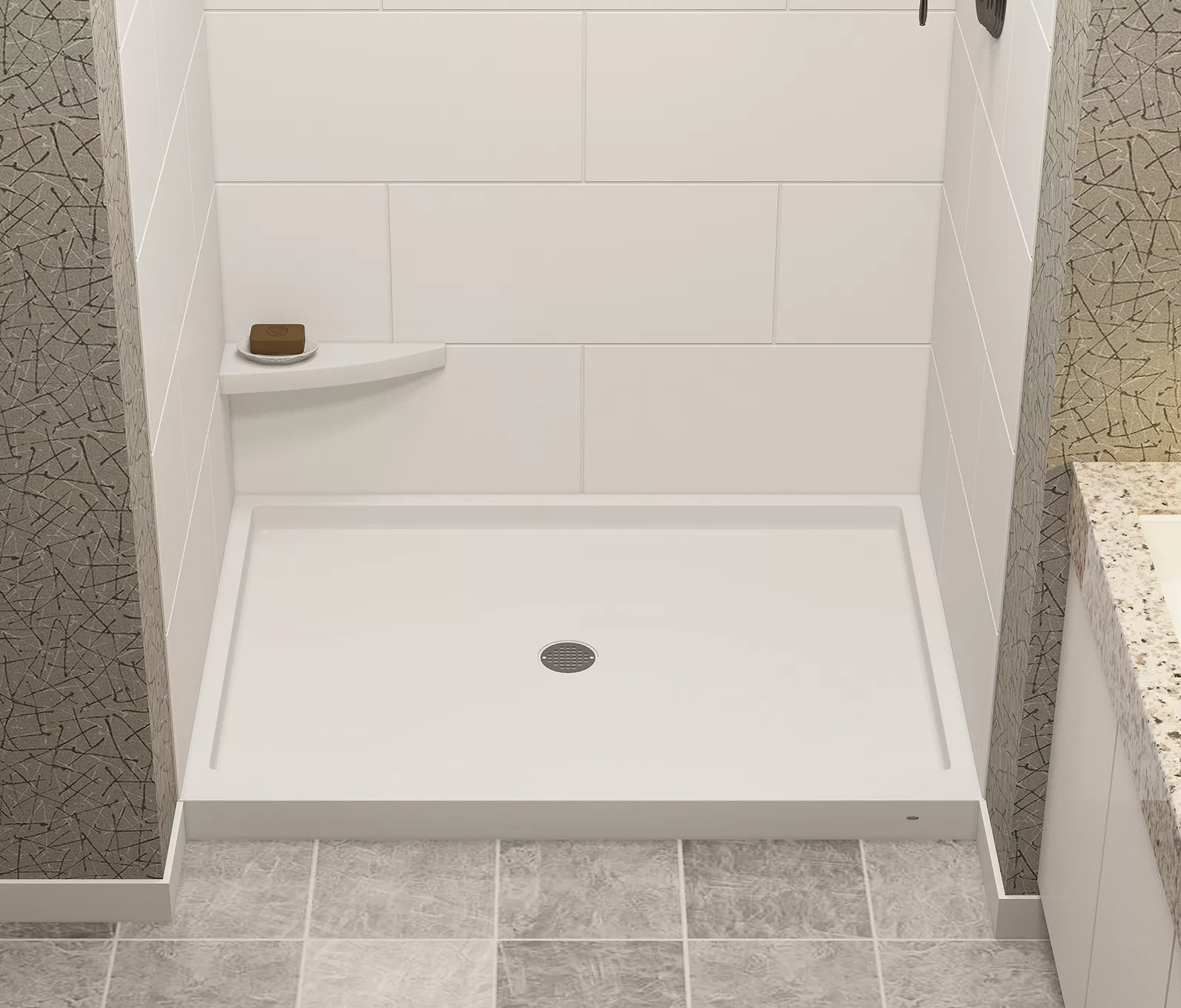 Cast Marble Shower Pans for Hotels & Multifamily