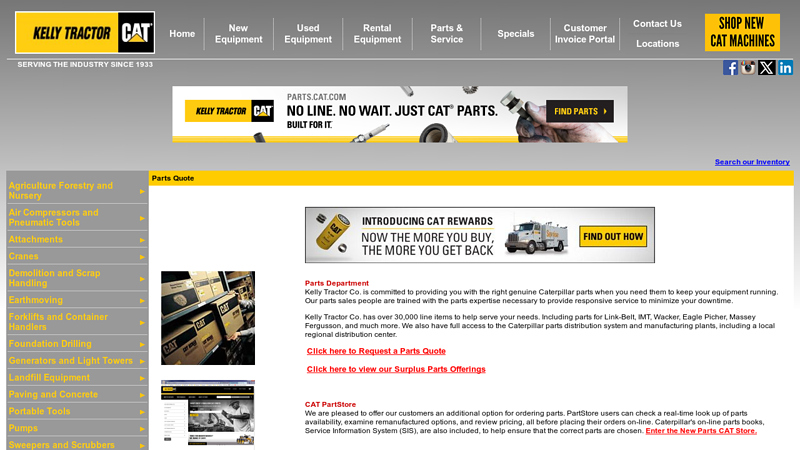 Cat parts, Caterpillar parts