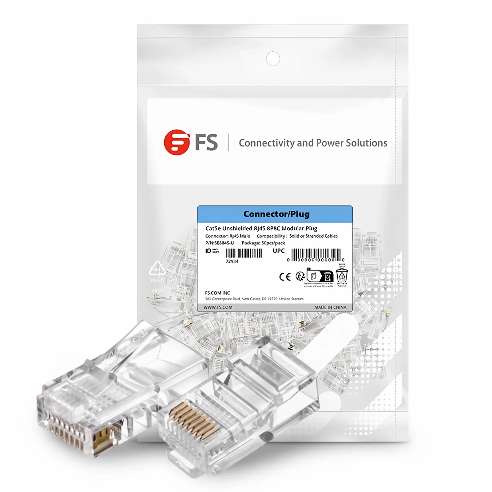 Cat5e RJ45 Standard Modular Plugs, Unshielded Network ...