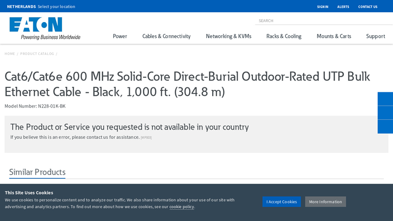 Cat6 Bulk Ethernet Cable, Outdoor
