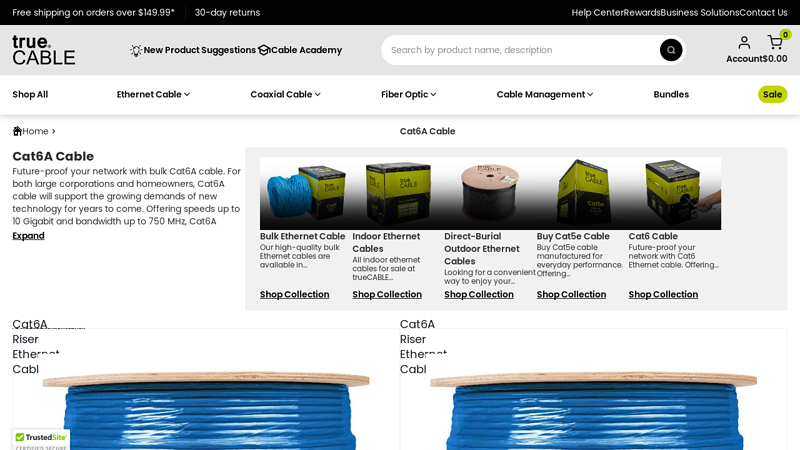 Cat6A Cable & Network Supplies for Sale